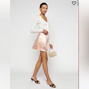 Reformation Benson Silk Skirt